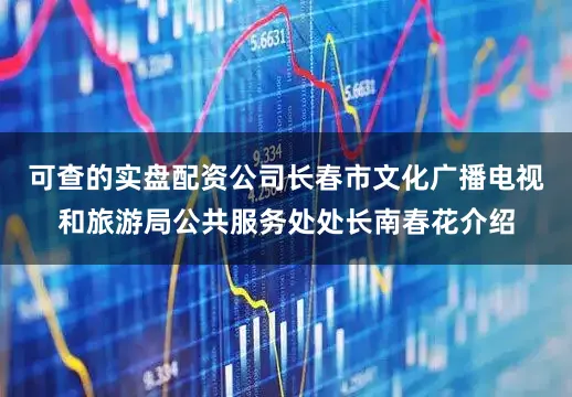 可查的实盘配资公司长春市文化广播电视和旅游局公共服务处处长南春花介绍