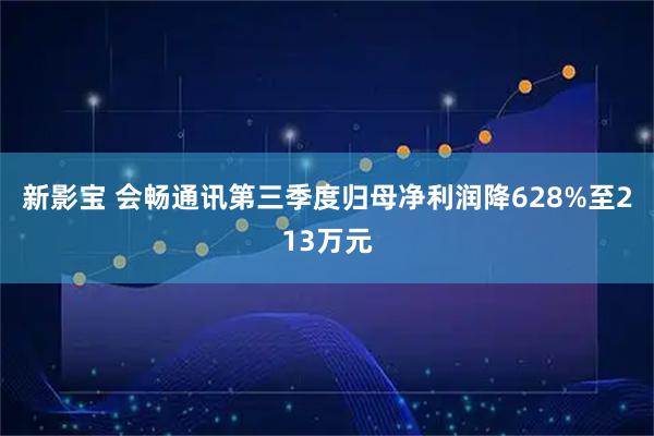 新影宝 会畅通讯第三季度归母净利润降628%至213万元